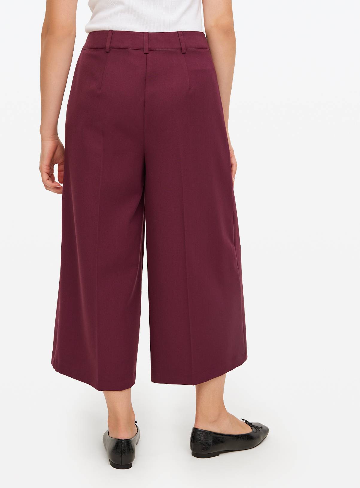 Burgundy Tailored Culottes 20 - Image 4